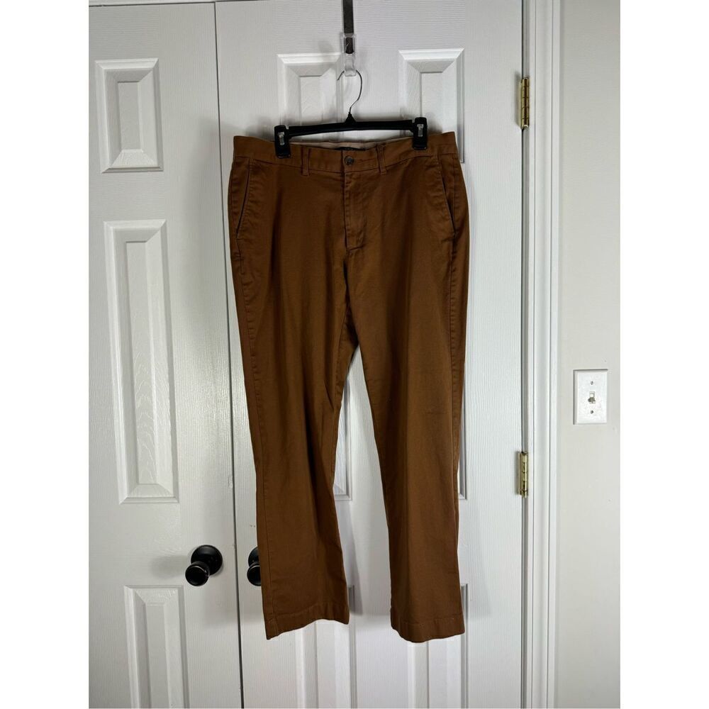 J.Crew Mens Brown Straight Khaki Pants Size 34/30